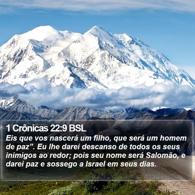 1 Crônicas 22:9 BSL Bible Verse Image
