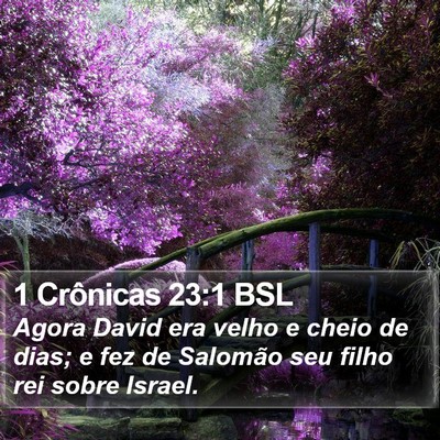 1 Crônicas 23:1 BSL Bible Verse Image