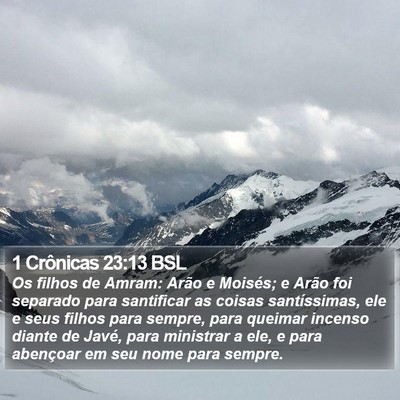 1 Crônicas 23:13 BSL Bible Verse Image