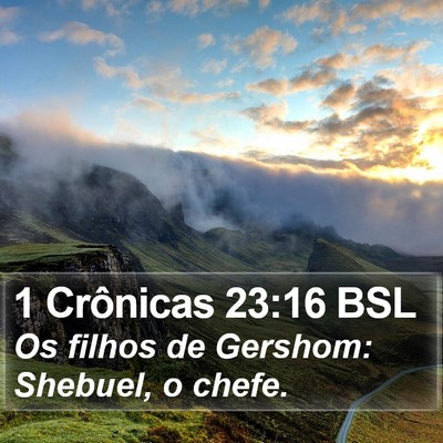 1 Crônicas 23:16 BSL Bible Verse Image