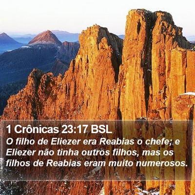 1 Crônicas 23:17 BSL Bible Verse Image