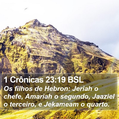 1 Crônicas 23:19 BSL Bible Verse Image