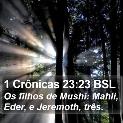1 Crônicas 23:23 BSL Bible Verse Image