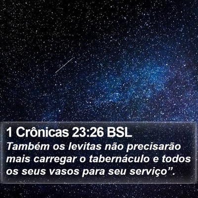 1 Crônicas 23:26 BSL Bible Verse Image
