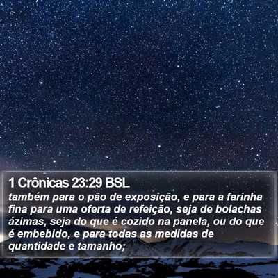 1 Crônicas 23:29 BSL Bible Verse Image