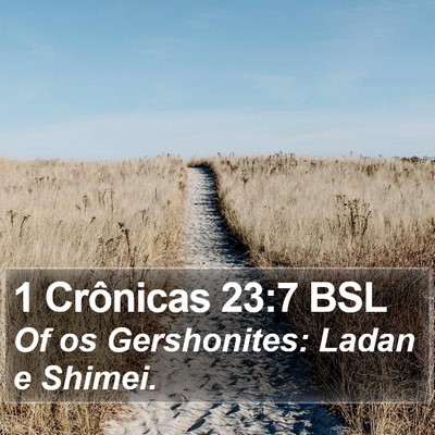 1 Crônicas 23:7 BSL Bible Verse Image