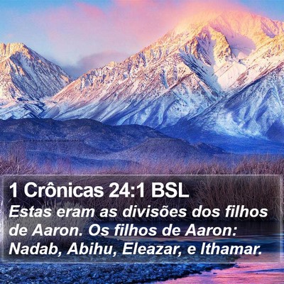 1 Crônicas 24:1 BSL Bible Verse Image
