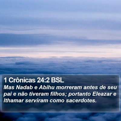 1 Crônicas 24:2 BSL Bible Verse Image