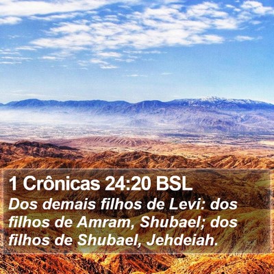 1 Crônicas 24:20 BSL Bible Verse Image