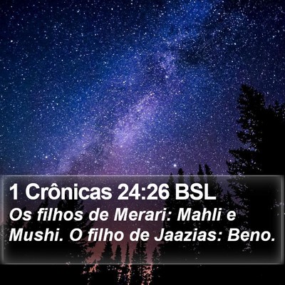1 Crônicas 24:26 BSL Bible Verse Image