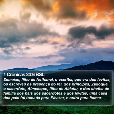 1 Crônicas 24:6 BSL Bible Verse Image