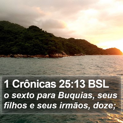 1 Crônicas 25:13 BSL Bible Verse Image