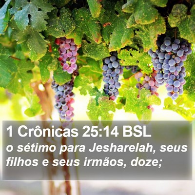 1 Crônicas 25:14 BSL Bible Verse Image