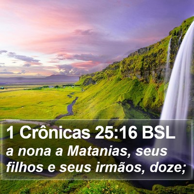 1 Crônicas 25:16 BSL Bible Verse Image