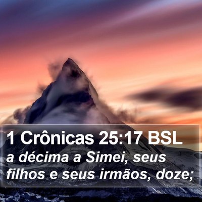 1 Crônicas 25:17 BSL Bible Verse Image