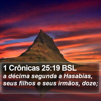 1 Crônicas 25:19 BSL Bible Verse Image