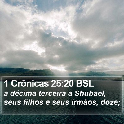 1 Crônicas 25:20 BSL Bible Verse Image