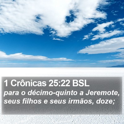 1 Crônicas 25:22 BSL Bible Verse Image