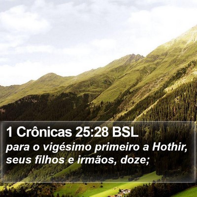 1 Crônicas 25:28 BSL Bible Verse Image