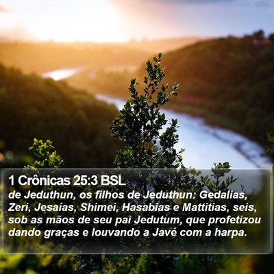 1 Crônicas 25:3 BSL Bible Verse Image