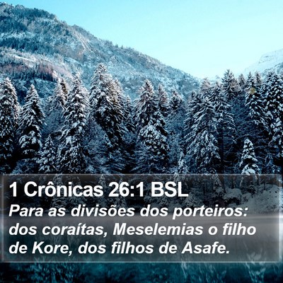 1 Crônicas 26:1 BSL Bible Verse Image