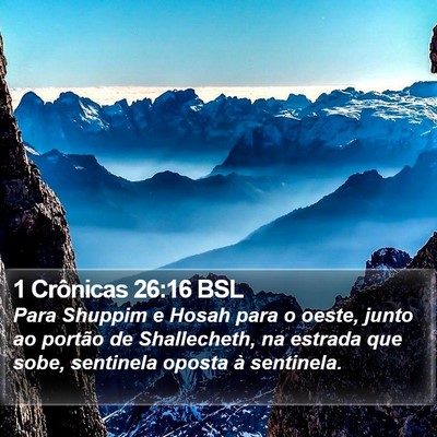 1 Crônicas 26:16 BSL Bible Verse Image