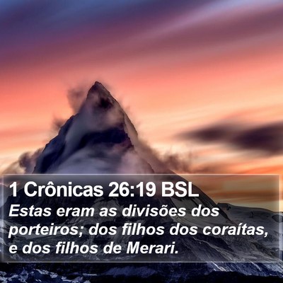 1 Crônicas 26:19 BSL Bible Verse Image