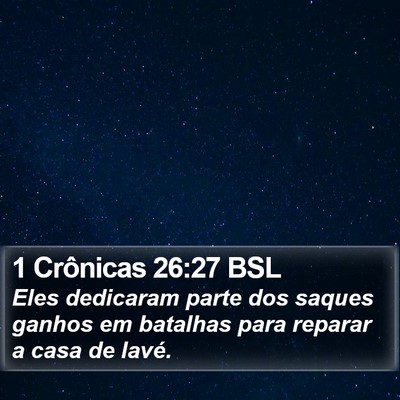 1 Crônicas 26:27 BSL Bible Verse Image