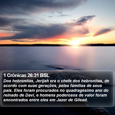 1 Crônicas 26:31 BSL Bible Verse Image