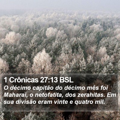 1 Crônicas 27:13 BSL Bible Verse Image