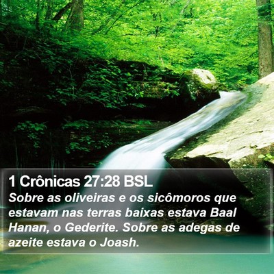 1 Crônicas 27:28 BSL Bible Verse Image