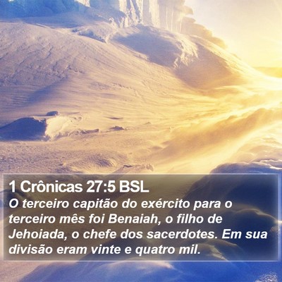1 Crônicas 27:5 BSL Bible Verse Image