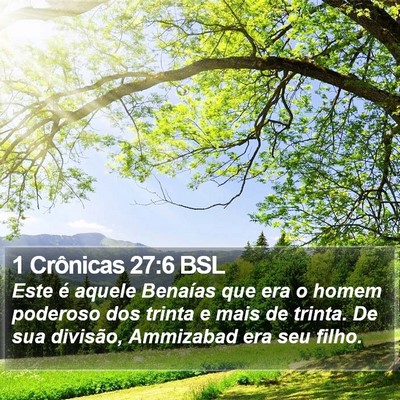 1 Crônicas 27:6 BSL Bible Verse Image