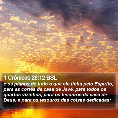 1 Crônicas 28:12 BSL Bible Verse Image