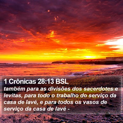 1 Crônicas 28:13 BSL Bible Verse Image