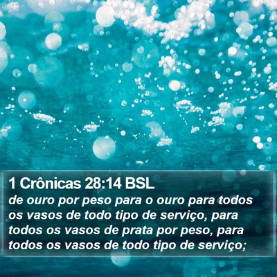 1 Crônicas 28:14 BSL Bible Verse Image