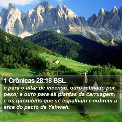 1 Crônicas 28:18 BSL Bible Verse Image
