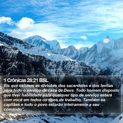 1 Crônicas 28:21 BSL Bible Verse Image