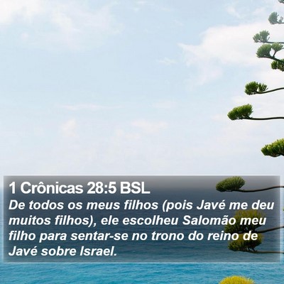 1 Crônicas 28:5 BSL Bible Verse Image