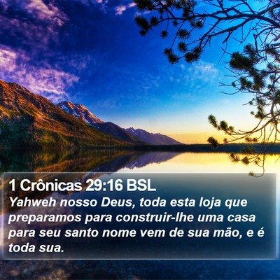 1 Crônicas 29:16 BSL Bible Verse Image