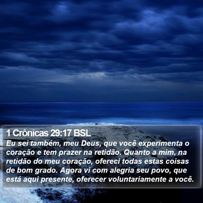 1 Crônicas 29:17 BSL Bible Verse Image