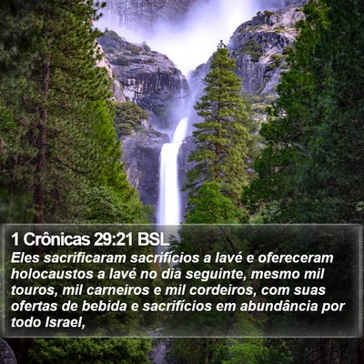 1 Crônicas 29:21 BSL Bible Verse Image