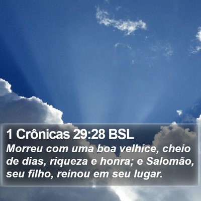 1 Crônicas 29:28 BSL Bible Verse Image