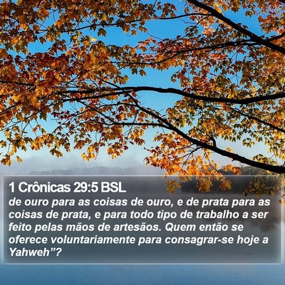 1 Crônicas 29:5 BSL Bible Verse Image