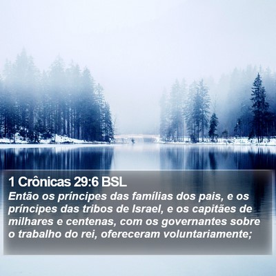 1 Crônicas 29:6 BSL Bible Verse Image
