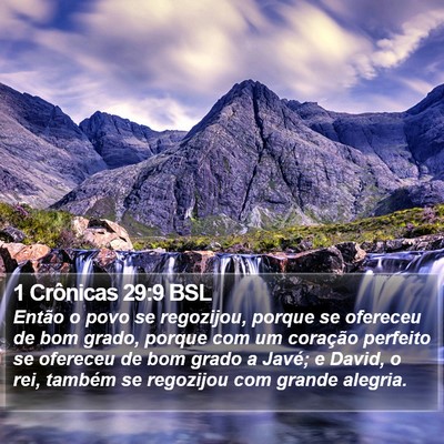 1 Crônicas 29:9 BSL Bible Verse Image