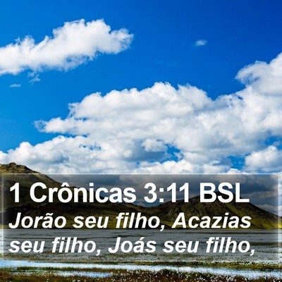 1 Crônicas 3:11 BSL Bible Verse Image