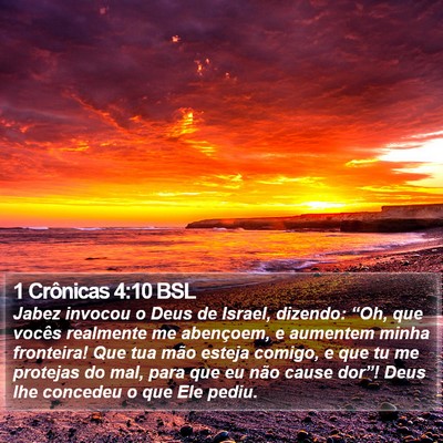 1 Crônicas 4:10 BSL Bible Verse Image