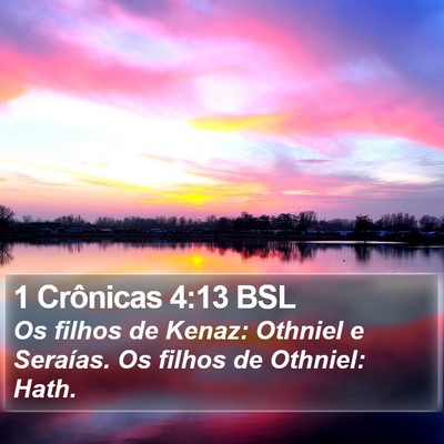 1 Crônicas 4:13 BSL Bible Verse Image