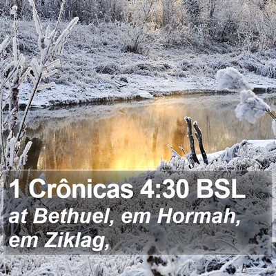 1 Crônicas 4:30 BSL Bible Verse Image